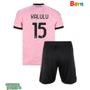 Juventus Pierre Kalulu #15 Replika Babytøj Udebanesæt Børn 2026-27 Kortærmet (+ Korte bukser)
